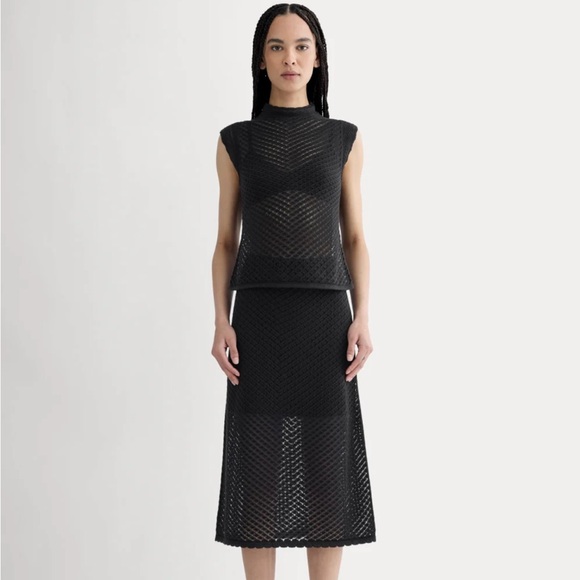 Everlane Tops - Everlane Black Lace Knit Tank